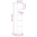 vidaXL CD skrinky 2 ks dymový dub 21x16x93,5 cm spracované drevo