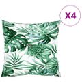vidaXL Dekoratívne vankúše 4 ks vzor listov 50x50 cm látka