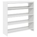 vidaXL Regál na topánky biely 80x25x81 cm spracované drevo