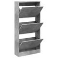 vidaXL Botník betónovo sivý 60x21x125,5 cm kompozitné drevo