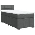 vidaXL Posteľný rám boxsping s matracom tmavosivý 80x200 cm látka