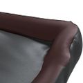 vidaXL Pelech pre psa čierny a hnedý 105x80x25 cm umelá koža