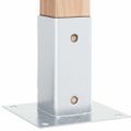 vidaXL Podnože stĺpikov štvorcové 4 ks Strieborná 61x61 mm