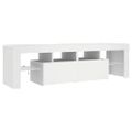 vidaXL TV skrinka s LED svetlami, biela 140x36,5x40 cm