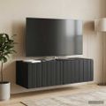 vidaXL Nástenná TV skrinka 98 x 41 x 30 cm Čierna Kompozitné drevo