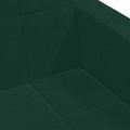 vidaXL 2-miestna rozkladacia pohovka s podnožkou tmavozelená zamat