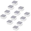 vidaXL Podlahové LED svetlá, 12 ks, 100x100x68 mm