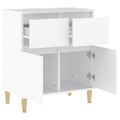 vidaXL Komoda biela 60x35x70 cm spracované drevo