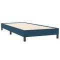 vidaXL Posteľný rám boxsping bez matracom tmavomodrý 80x220 cm zamat