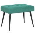 vidaXL Lavica s gombíkovým prešívaním Tyrkysová 60 x 40 x 45 cm Zamat
