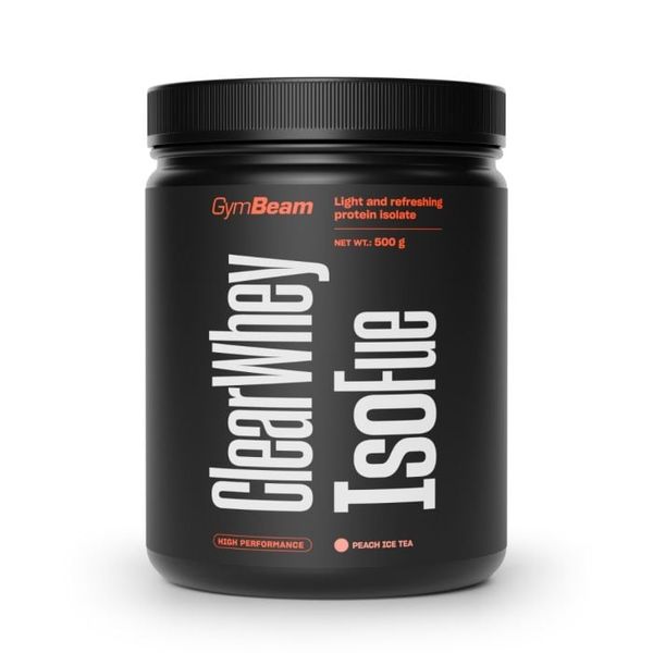 Clear Whey IsoFue - GymBeam, broskyňa ľadový čaj, 500 g