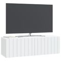 vidaXL Nástenná TV skrinka 98 x 31 x 30 cm Biela Kompozitné drevo