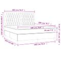 vidaXL Posteľný rám boxspring s matracom tmavosivý 180x200 cm zamat