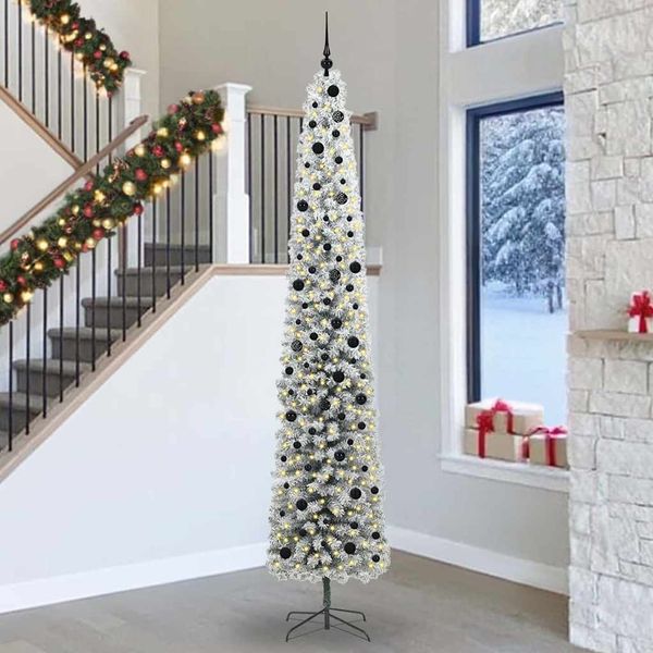 vidaXL Umelý vianočný stromček Zelená 300 cm PVC, oceľ a plast