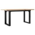 vidaXL Konferenčný stolík v tvare O 100x50x45,5 cm borovica a oceľ