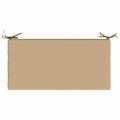 vidaXL Vankúš na lavičku SOEST 100% polyester Piesková 60 x 40 x 8 cm