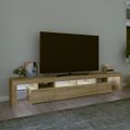 vidaXL TV skrinka s LED svetlami dub sonoma 230 x 36,5 x 40 cm