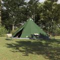 vidaXL Tipi stan so strechou Zelená 560 x 560 x 300 cm taft