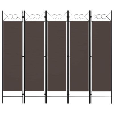 vidaXL Paraván s 5 panelmi, hnedý 200x180 cm
