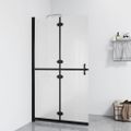 vidaXL Skladacia sprchová zástena nepriehľadné ESG sklo 90x190 cm