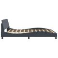 vidaXL Rám postele Dover tmavosivý 183x213 cm zamat