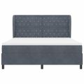 vidaXL Posteľ s pružinovým rámom Tmavo šedá 200 x 180 cm Zamat
