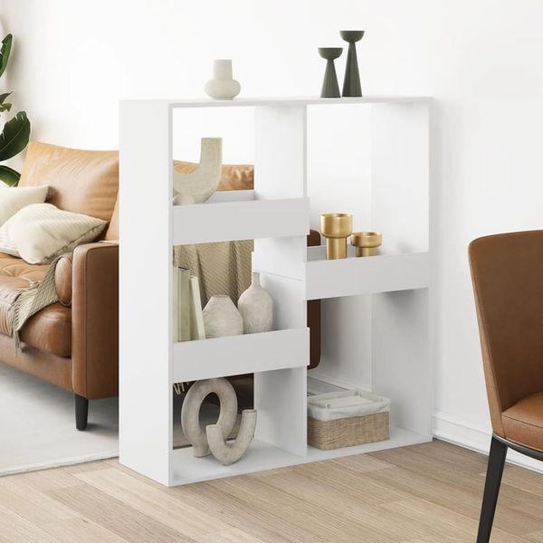 vidaXL Deliaca stena biela 100x33x115 cm kompozitné drevo
