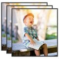 vidaXL Fotorámiky na stôl, koláž 3 ks, čierne 30x30 cm, MDF