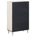 vidaXL Vysoký stolík Biela 60 x 33,5 x 100 cm Masívne mango drevo