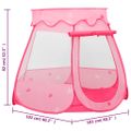 vidaXL Detský stan na hranie s 250 loptičkami ružový 102x102x82 cm
