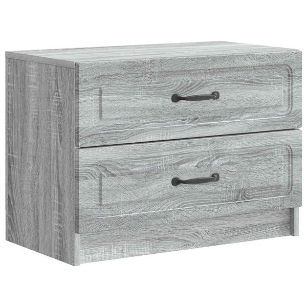 vidaXL Nočný stolík Sivá sonoma 62 x 34,5 x 44,5 cm Kompozitné drevo