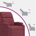 vidaXL Masážne relaxačné kreslo Víno červené Látka