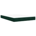 vidaXL Posteľný rám boxsping s matracom tmavozelený 140x190 cm zamat