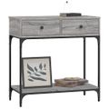vidaXL Konzolový stolík sivý sonoma 75 x 34,5 x 75 cm kompozitné drevo