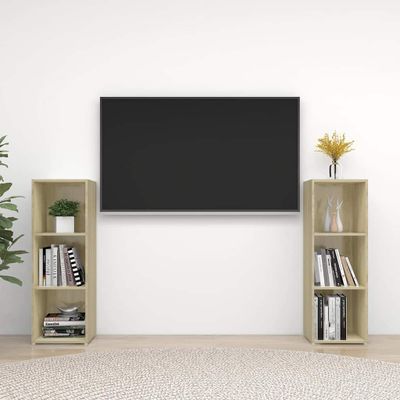 vidaXL TV skrinky 2 ks, dub sonoma 107x35x37 cm, kompozitné drevo