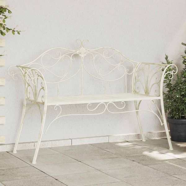 vidaXL Záhradná lavička 2-Počet miest 130 x 47 x 90 cm Oceľ