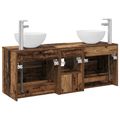 vidaXL Set kabinetov do kúpeľne 3 ks Staré drevo 49,5 x 41 x 64,5 cm