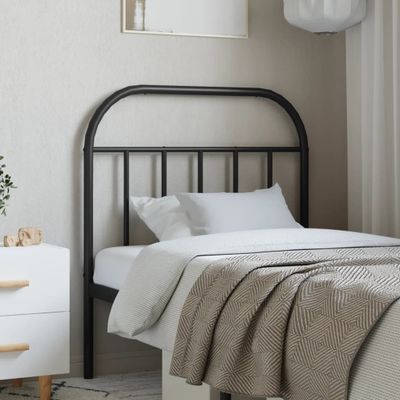 vidaXL Kovové náhradné čelo postele čierne 80 cm