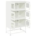 vidaXL Highboard White 68x39x123 cm Oceľ