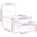 vidaXL Posteľný rám boxsping s matracom modrý 80x200 cm látka