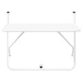 vidaXL Závesný balkónový stôl Biela 60 x 39 x 65 cm Oceľ