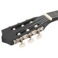 vidaXL Folková klasická gitara s výrezom so 6 strunami, čierna 38"