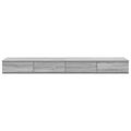 vidaXL Zásuvky pod posteľ Sivý Sonoma 140 x 36,5 x 16,5 cm