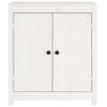 vidaXL Komoda biela 70x35x80 cm borovicový masív
