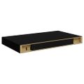 vidaXL Plávajúce nástenné police 4 ks, lesklé čierne 40x23,5x3,8 cm, MDF