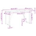vidaXL Jedálenský stolík v tvare O 160x80x75,5 cm borovica a oceľ