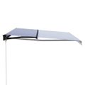 vidaXL Ručne zaťahovacia markíza s LED 450x300 cm modro-biela