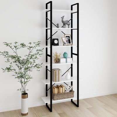 vidaXL Vysoká skrinka, biela 80x30x210 cm, kompozitné drevo