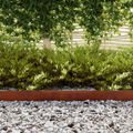 vidaXL Obrubník trávnika 4 ks 450 x 10 cm Hrdzavý