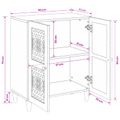 vidaXL Servírovacia skriňa Biela 60 x 33 x 75 cm mangový masív